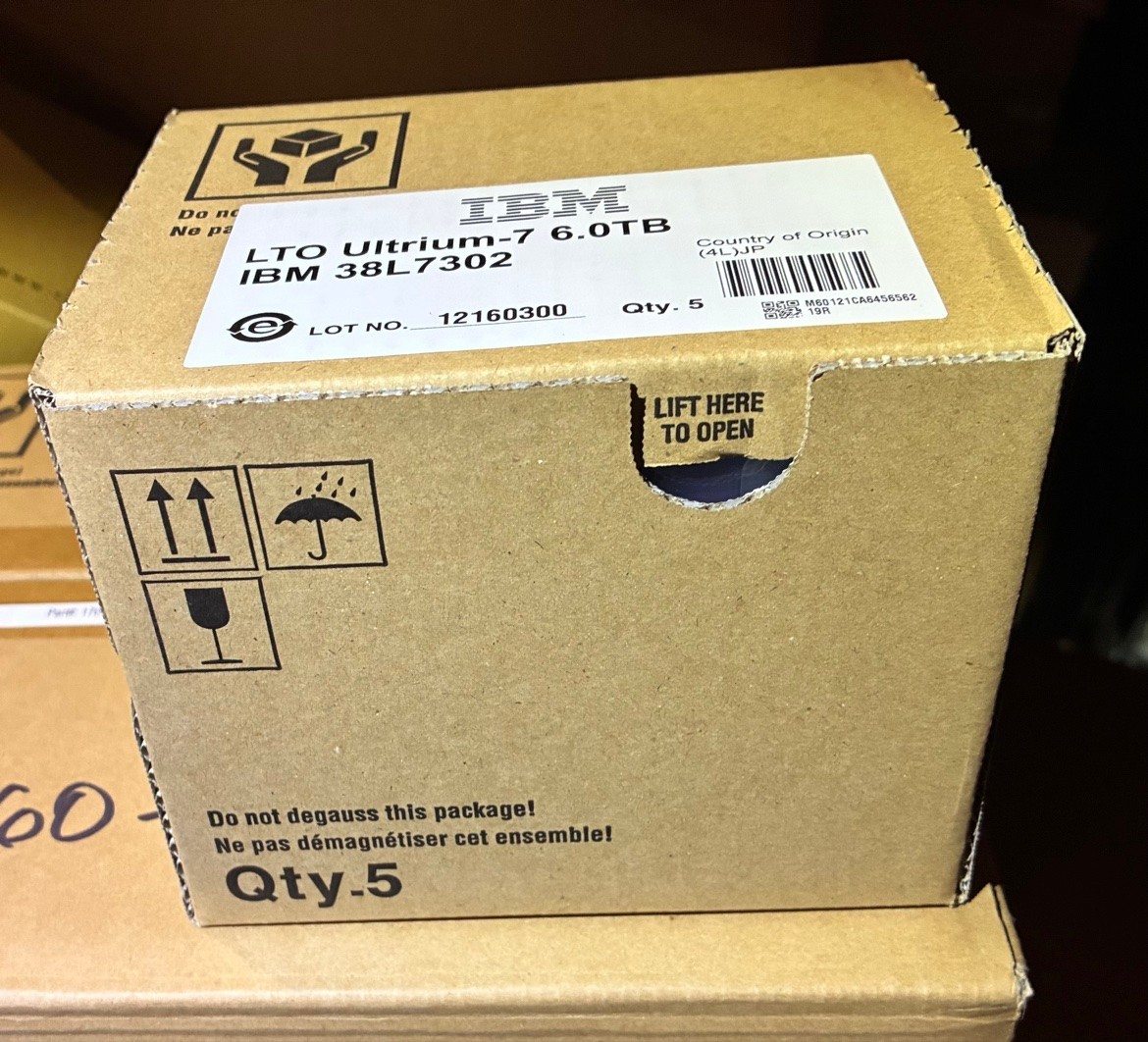 IBM 38L7302 LTO Ultrium-7 Data Tape 6TB/15TB NEW Factory Sealed