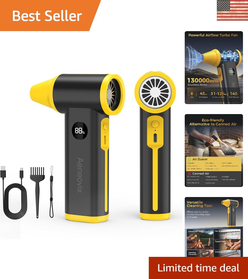 Effortless Cleaning with 8-Speed Rechargeable Air Duster - Ultimate Dust Remover