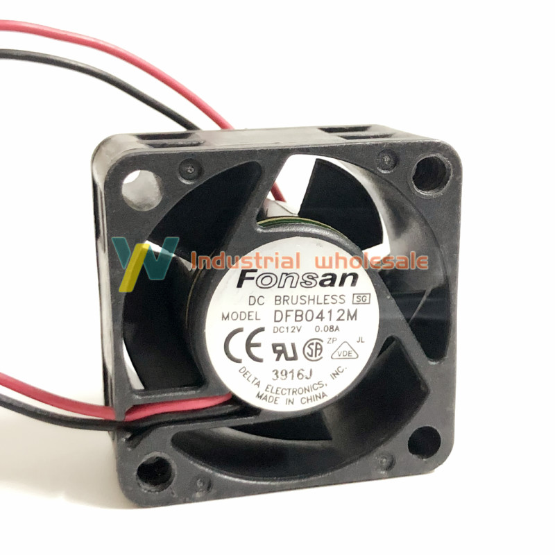 1PC new Delta DFB0412M 12V 0.08A 4CM super quiet 1U switch chassis cooling fan