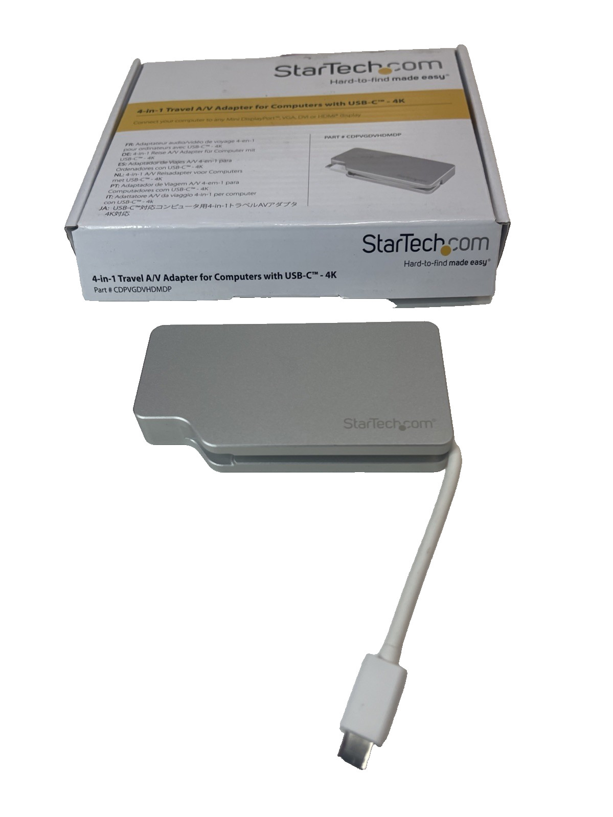 STARTECH 4IN1 USB C VIDEO ADAPTER SPACE GRAY 4K 60HZ PART#CDPVDHDMDP2G