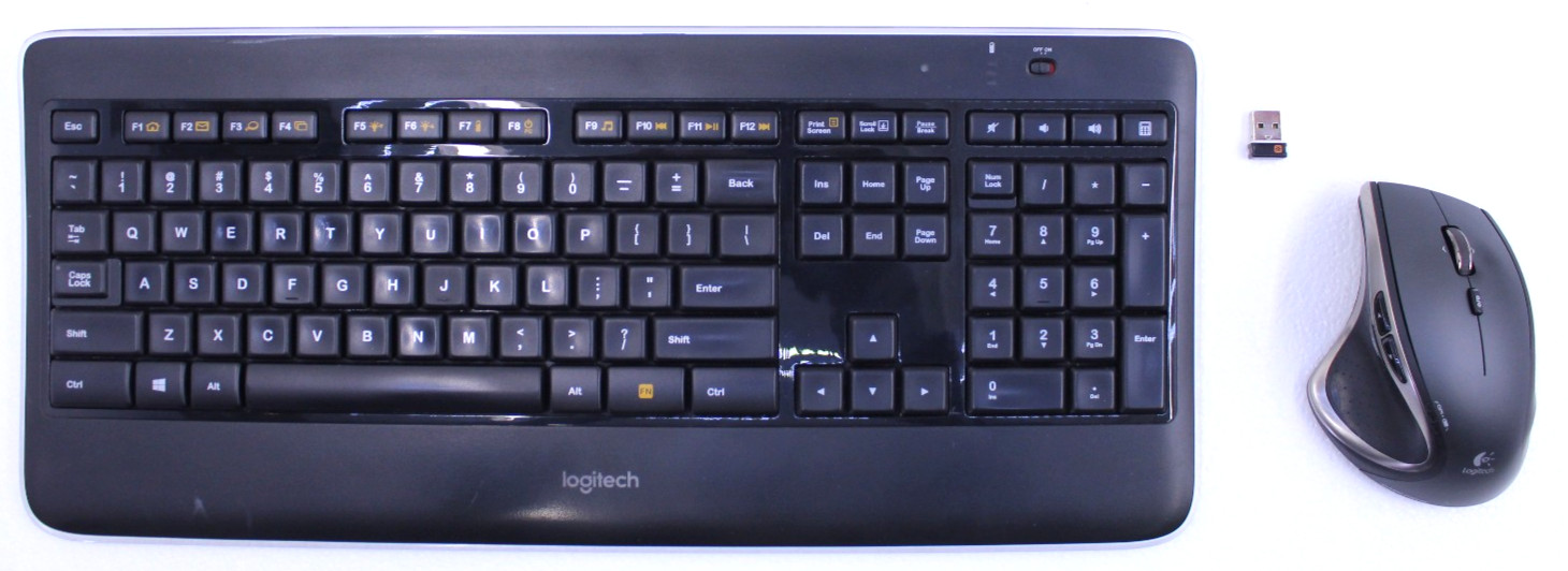 Logitech K800 Wireless Keyboard (Gold F Keys) & Mx Master Mouse + USB - Tested