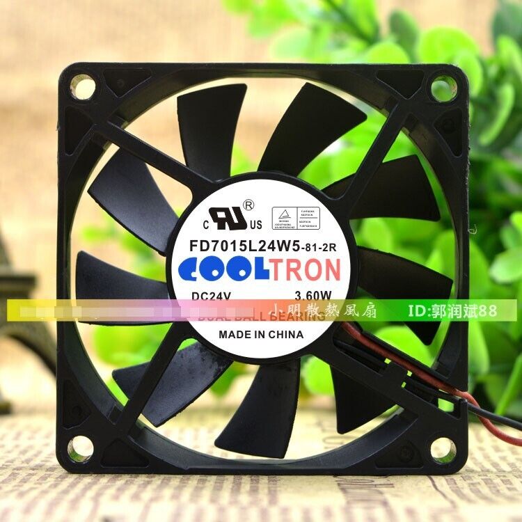 1 pcs COOLTRON 7CM 7015 24V 3.60W FD7015L24W5-81-2R converter cooling fan