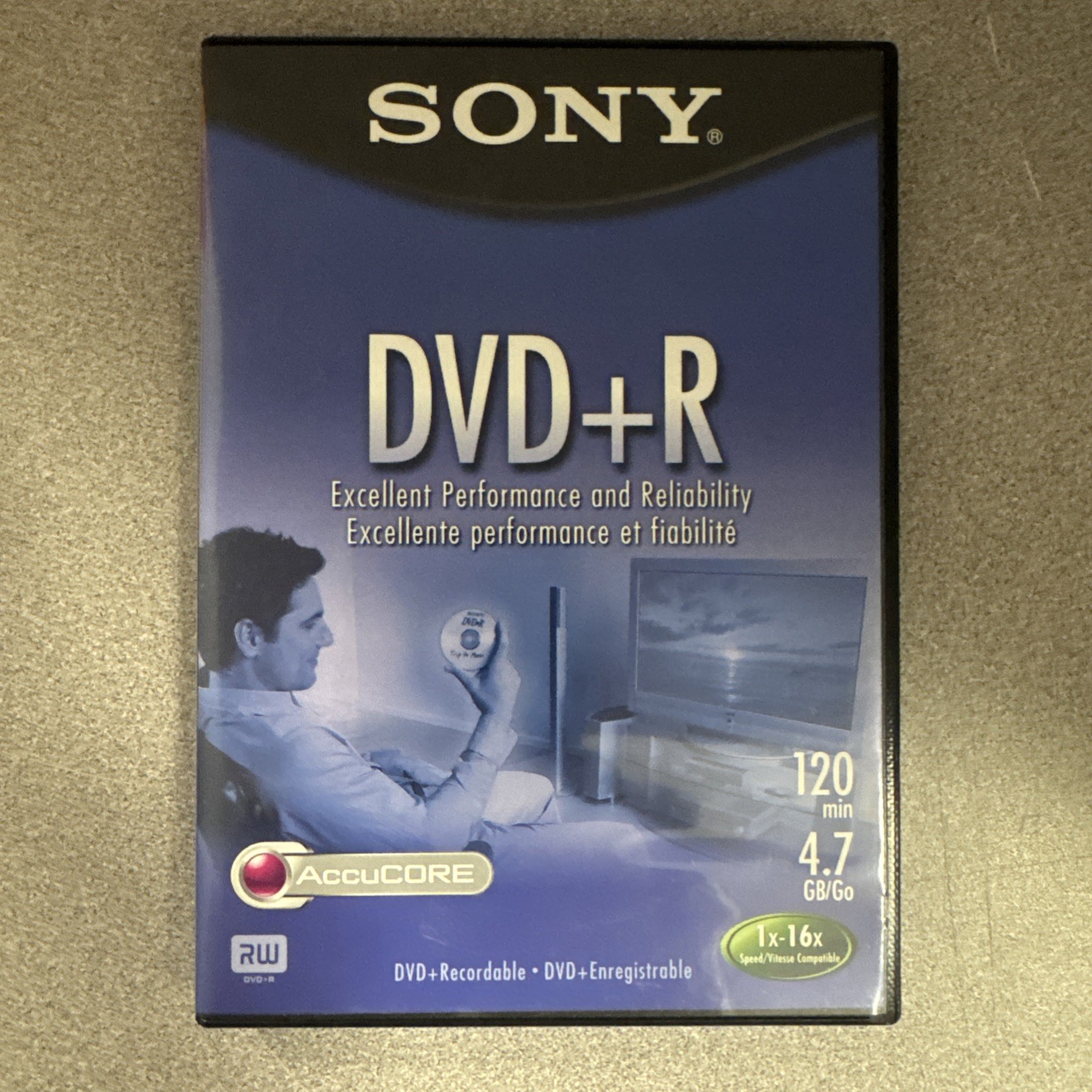 🍏 Sony DVD+R, 120 Min, 4.7 GB AccuCore,Open Box 🆕