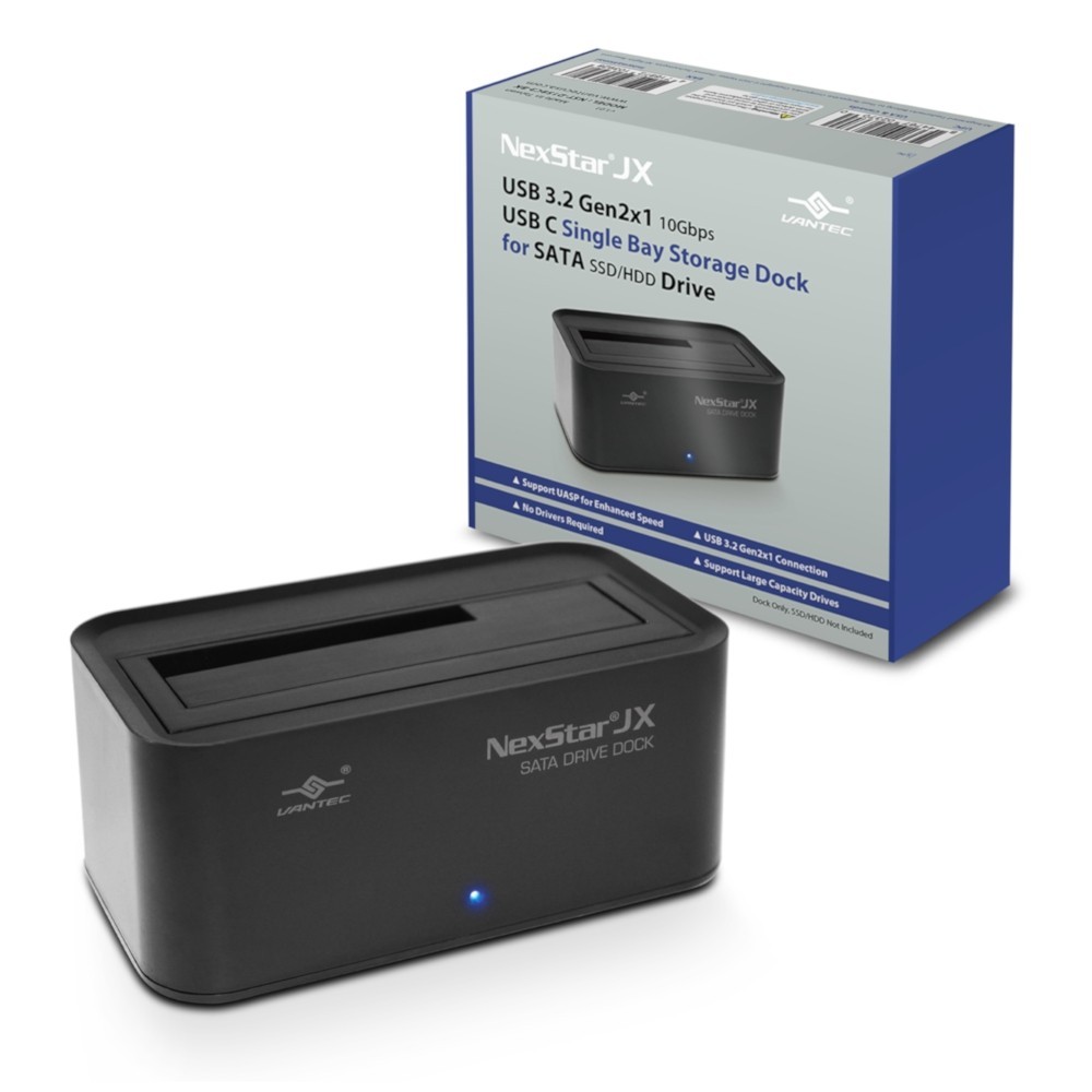 NexStar JX, USB 3.2 Gen2x1, USB C, Single Bay Storage Dock for SATA Drive