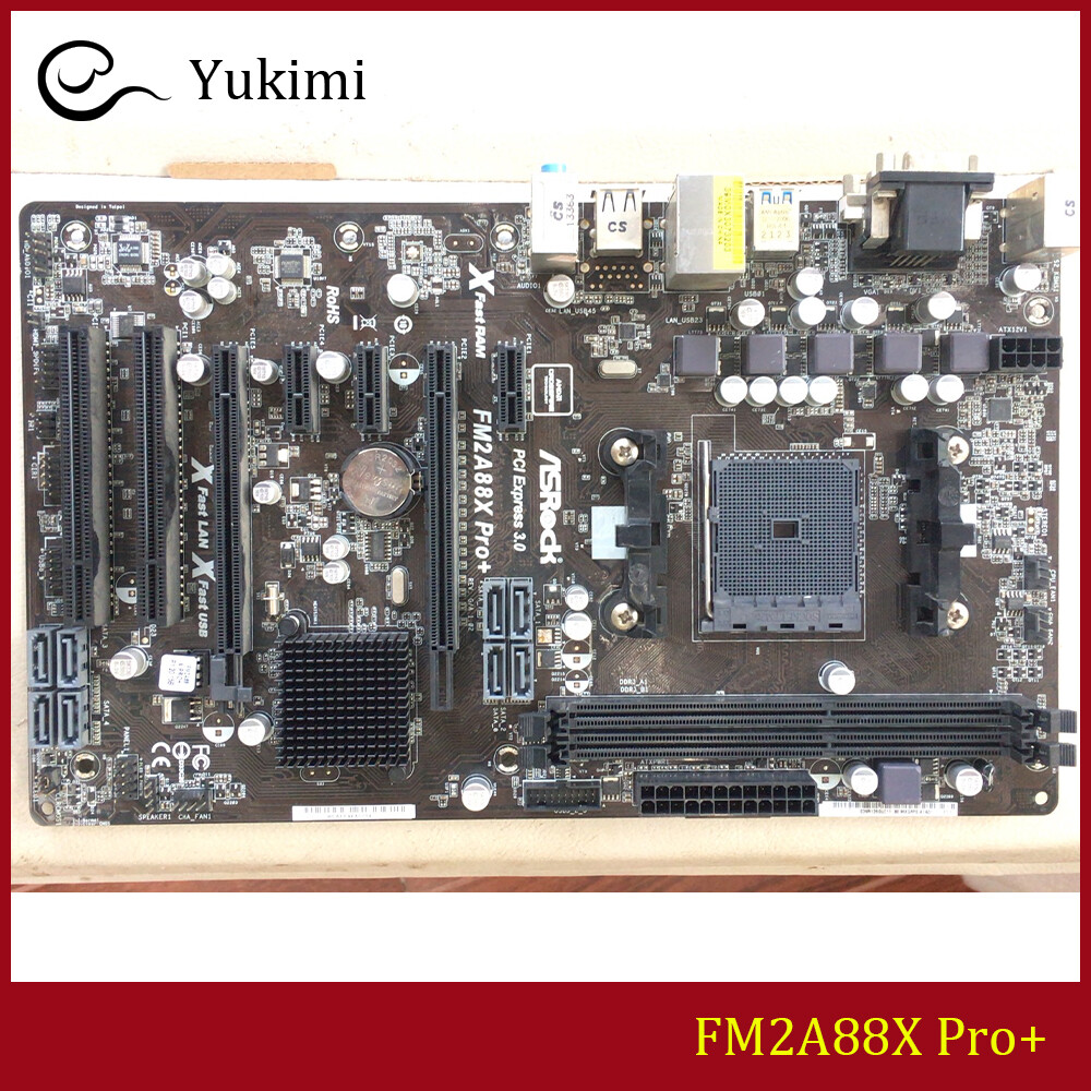FOR ASROCK FM2A88X Pro+ DDR3*2 AMD 32GB DVI-D D-Sub ATX Motherboard Test OK