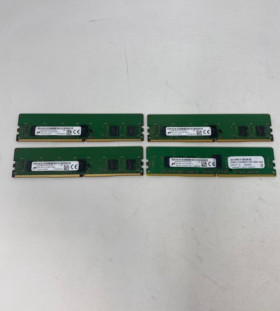 Micron 4GB DDR4 PC4-2133P-RDP-10 4 Sticks 16GB Used Server Memory RAM