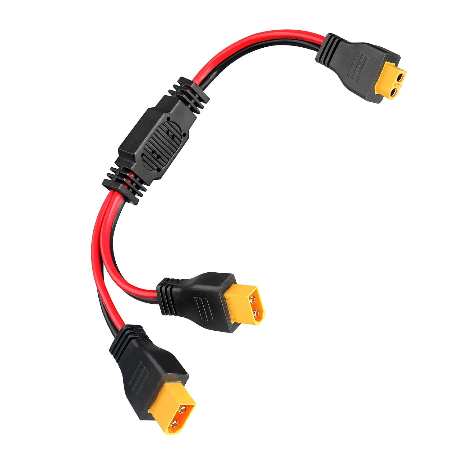 XT60 Y Splitter Cable 12AWG 1 Female to 2 Male Parallel Adapter,1Ft