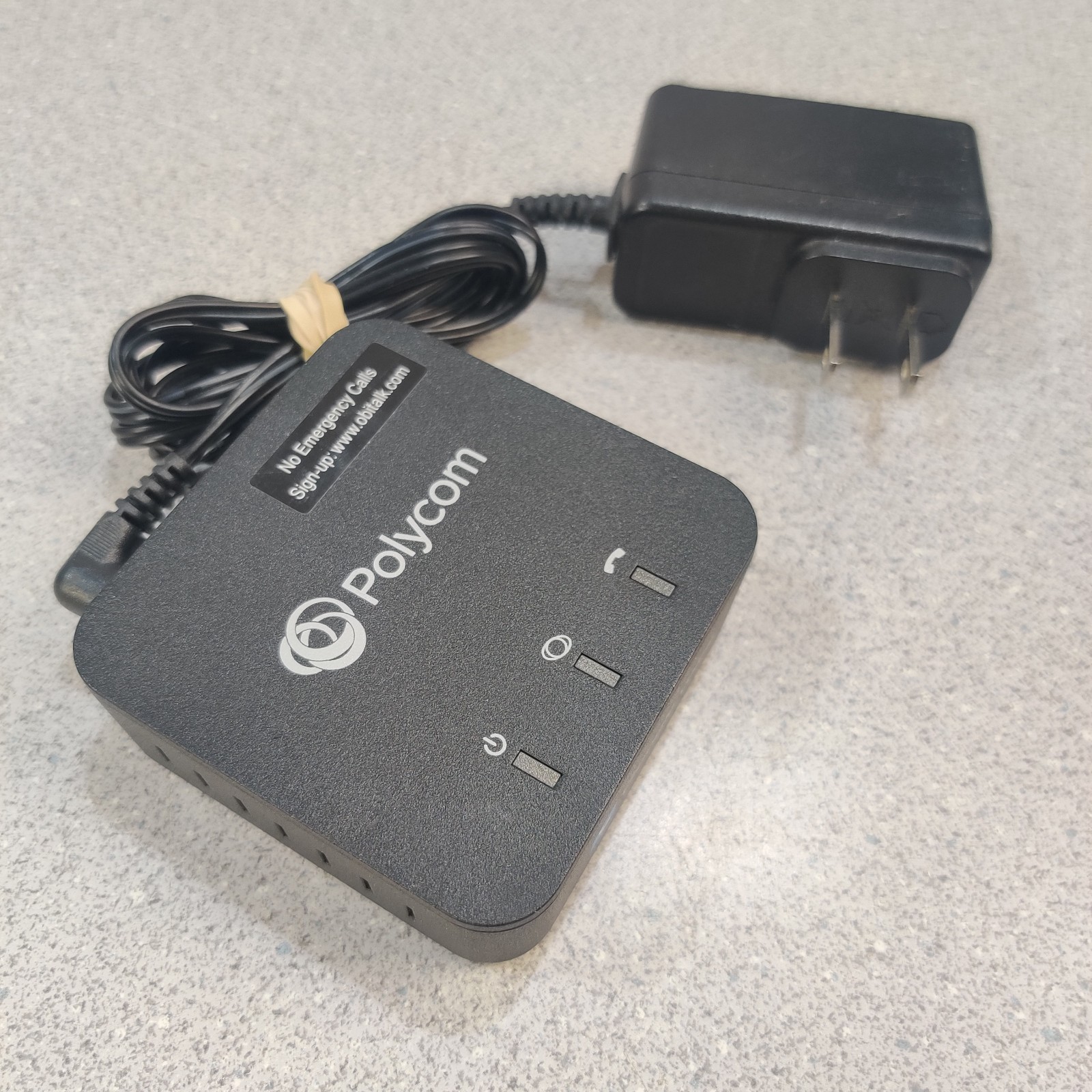 Polycom OBi200 1-Port VoIP Adapter with Google Voice and Fax Support, Black