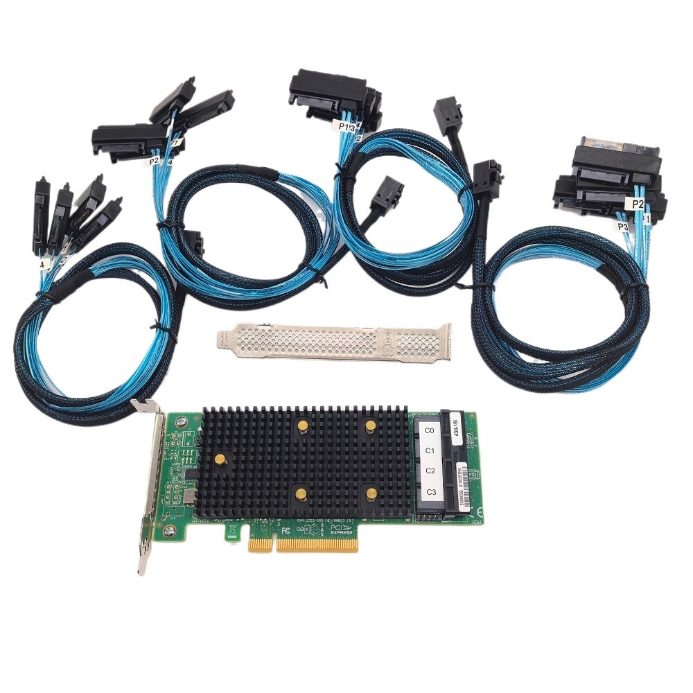 430-16I LSI SAS3416 9400-16I HBA 12Gbps PCIe 16 Port IT Mode +4*8643 to SAS SATA