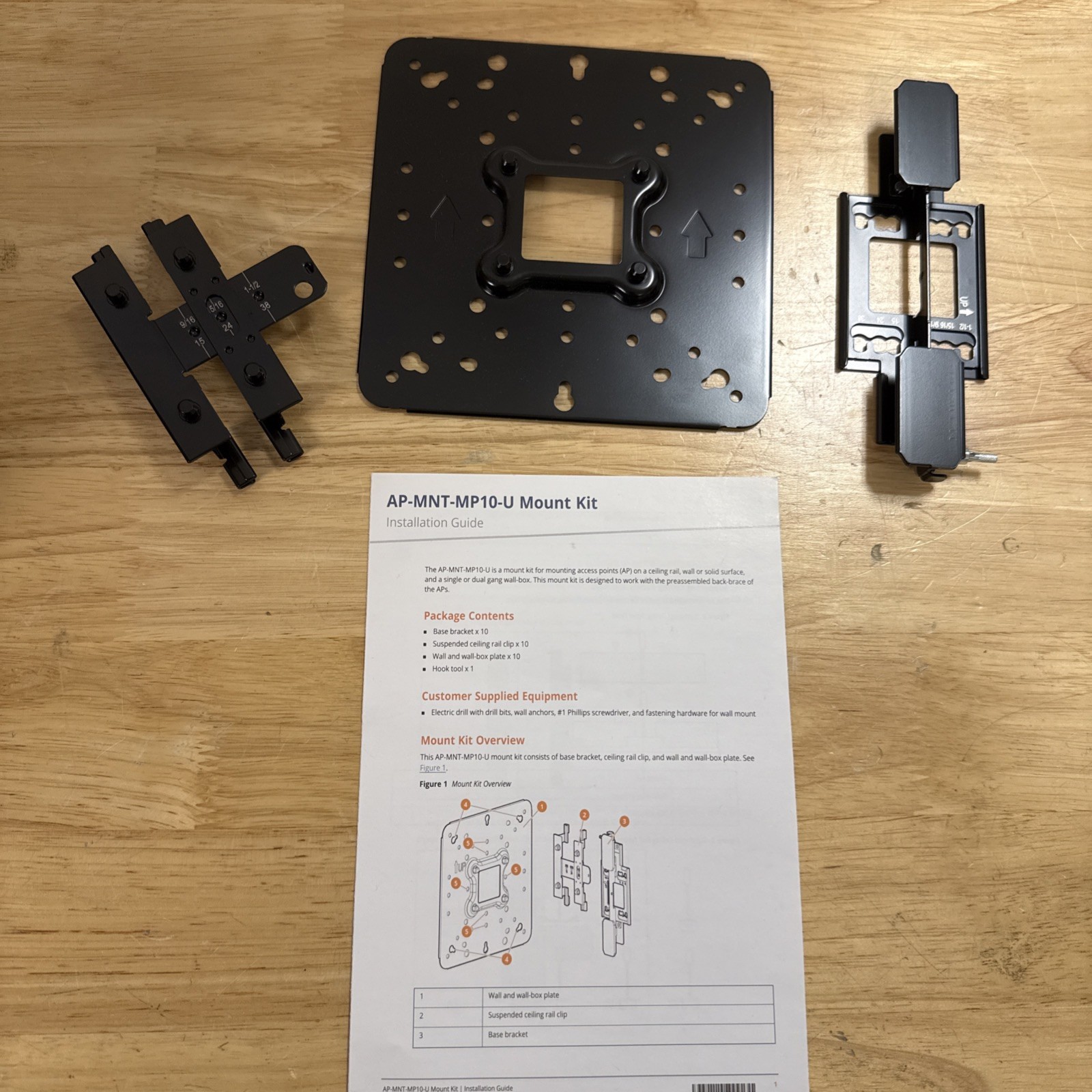 HPE Aruba AP-MNT-MP10-U Campus AP Mount Bracket Kit Universal S0J40A 