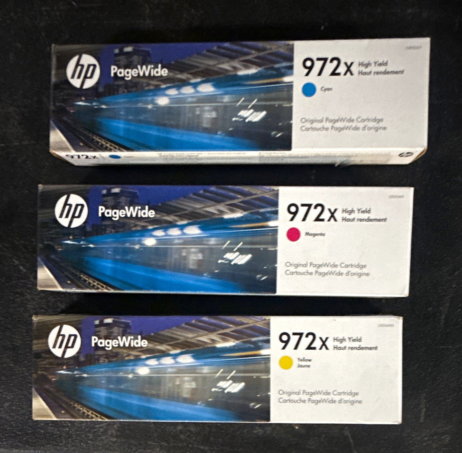 HP 972X High Yield Toner Cartridges for HP PageWide CMY 3-Pack