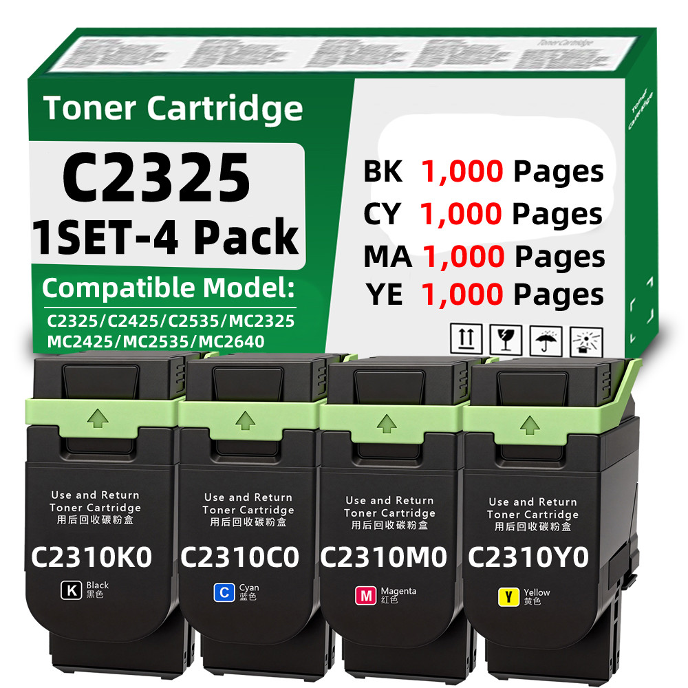 C2325 Toner Cartridge Compatible for Lexmark C2425 C2535 MC2325 MC2425 MC2535