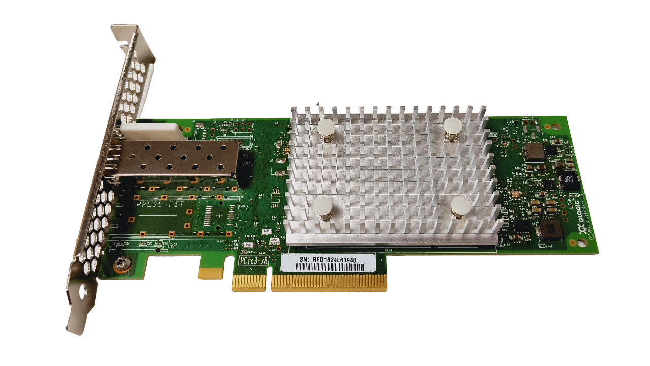JV783 Dell Single Port 32GB FC PCI-e HBA Qlogic QLE2740-DEL Full Height No SFP