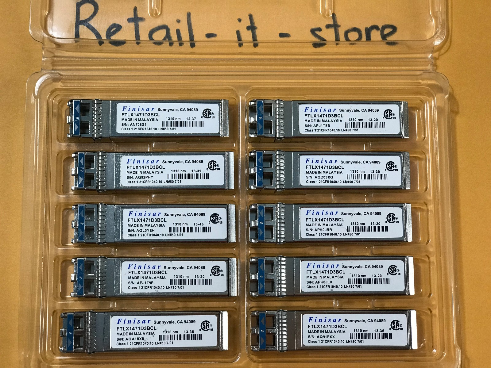 Finisar SFP-10G-LR for Fortinet FG-TRAN-SFP+LR FortiGate 500D 7060E 7040E 7030E