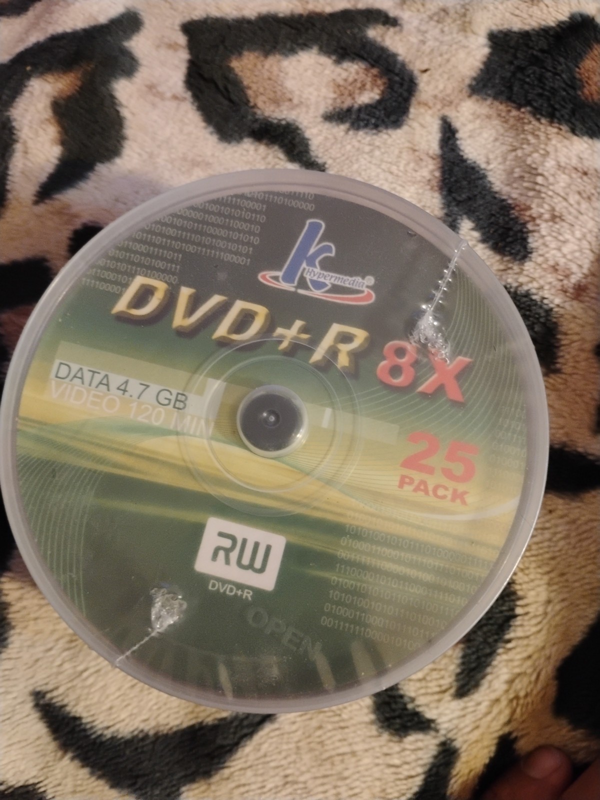 25 Pack Hypermedia DVD+R 8x 4.7GB 120 minute blank discs - New Factory Sealed