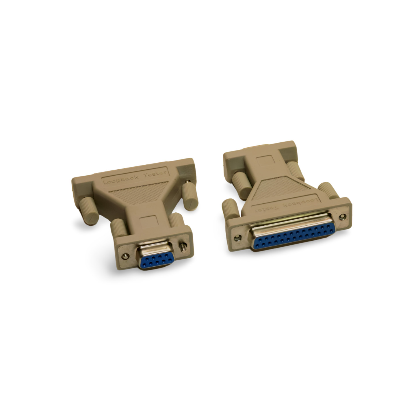 Loopback Adapter Tester Plug Serial DB25 Female to DB9 Female RS232 - Beige