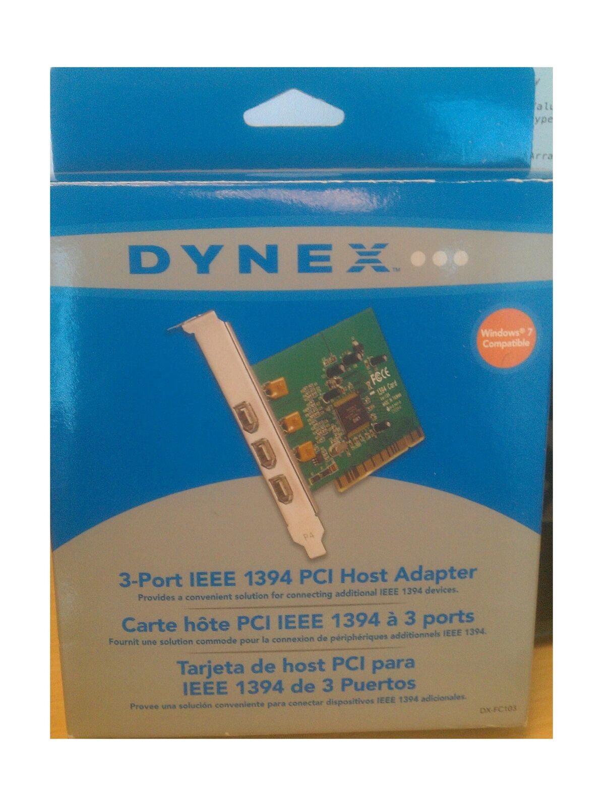Dynex 3-Port FireWire/IEEE 1394 PCI Card