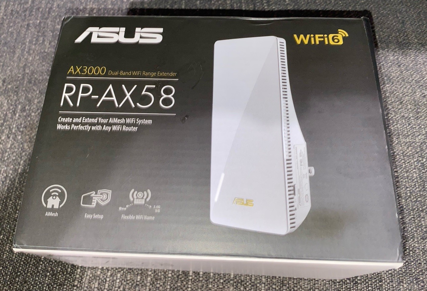 ASUS RP-AX58 AX3000 WI-FI 6 RANGE EXTENDER AIMESH DUAL-BAND NEW OPEN BOX