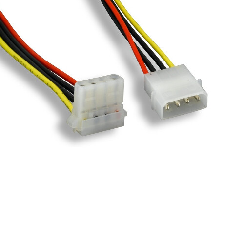 10PCS 8" PC Internal Power Cable 5.25" Molex 4Pin LP4 Male to 90° 5.25" Female
