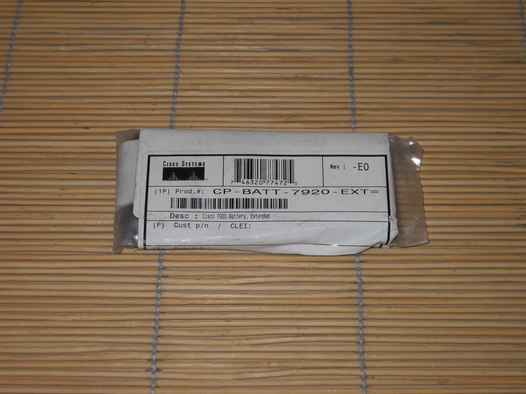NEW Cisco CP-BATT-7920-EXT Battery Accu 7920 Wireless IP VoIP Phone NEW Antistat