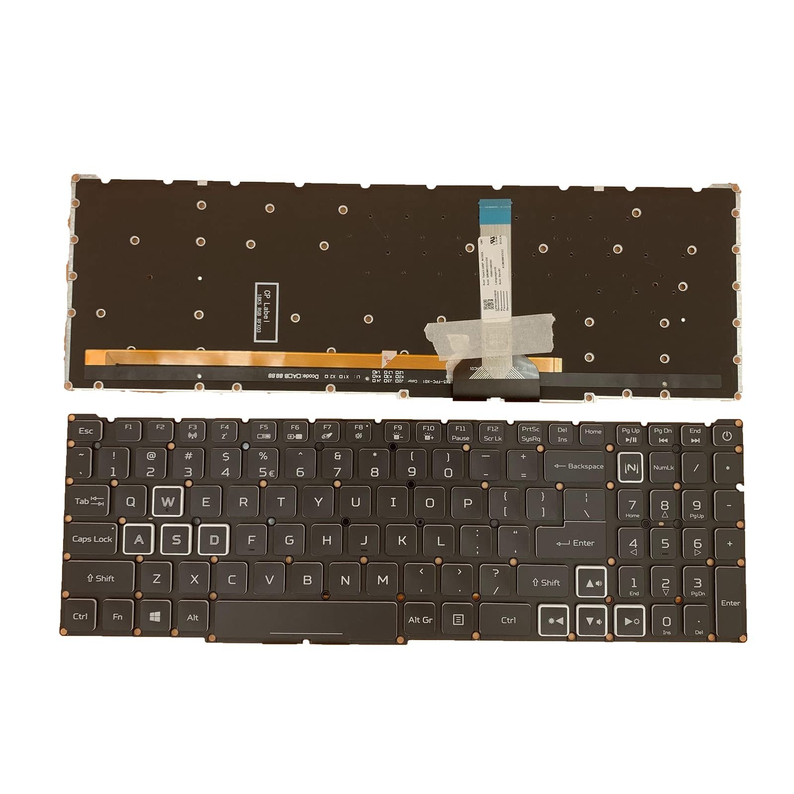 Laptop Replacement US Layout RGB Colorful Backlight Keyboard For Acer Nitro 5