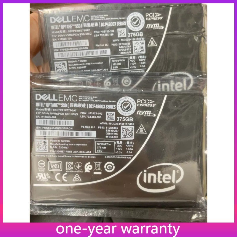 1PCS SSDPE21K375GAT DELL EMC Optane P4800x 375GB SSD U.2 NVME PCIE Solid State