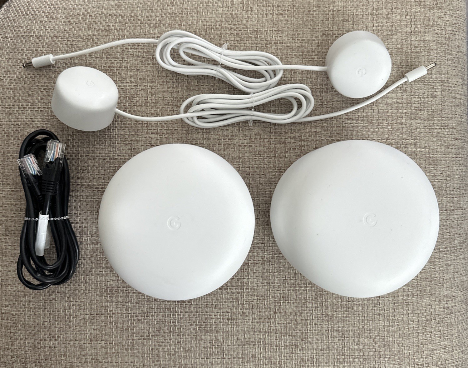 Google Nest Wi-Fi Routers A4R-H2D Bundled with Power Supply, Pair of Two (2)