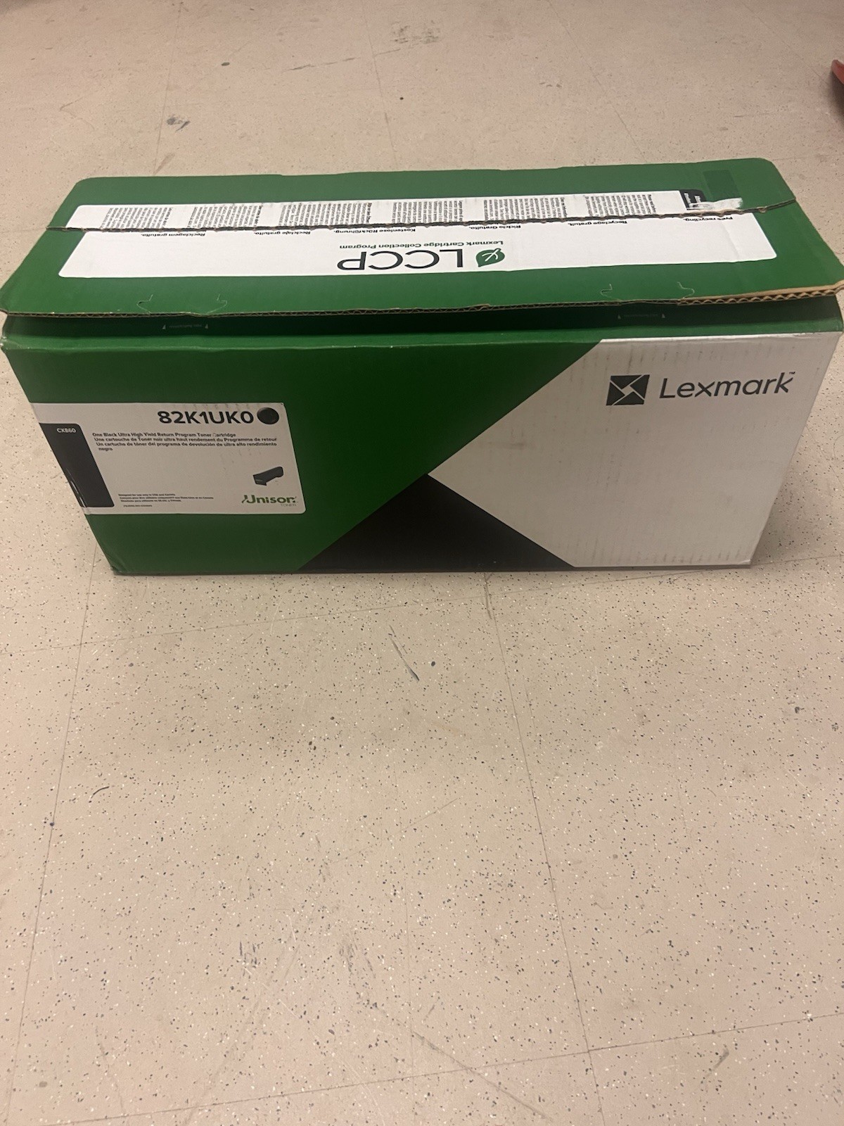 Lexmark 82K1UK0 Black Ultra High Yield Return Program Toner for CX860