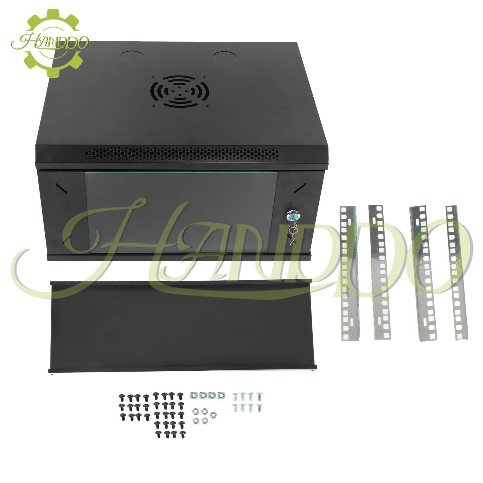 6U Wall Mount IT Data Network Server Rack Cabinet Enclosure 15.5" Depth Black