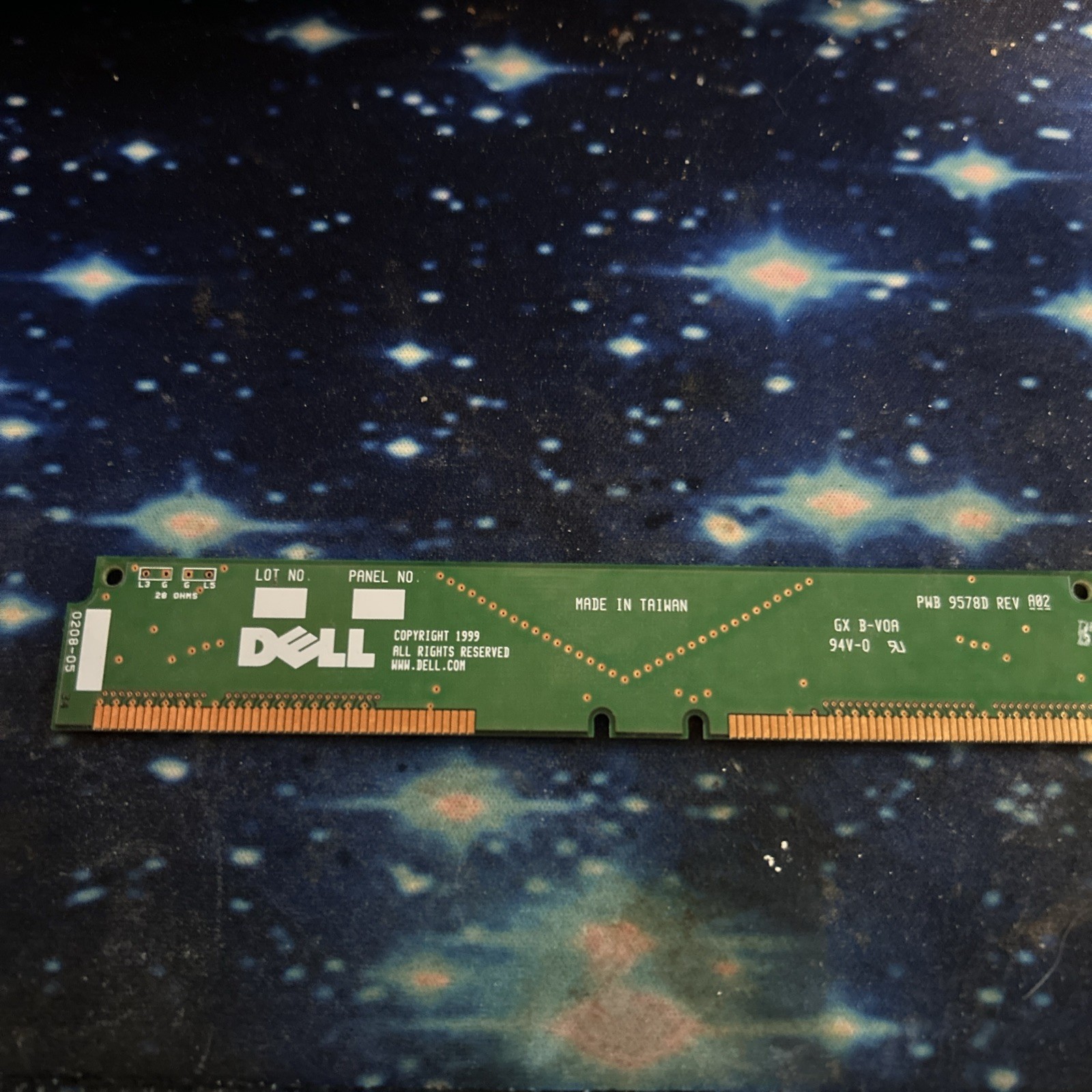 Dell 9578D CRIMM RDRAM RamBUS Continuity Module Blank Filler Terminator for RIMM