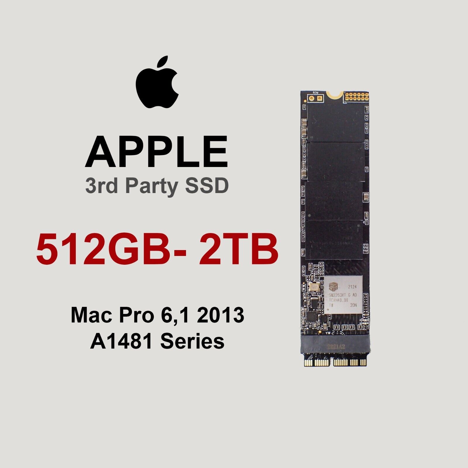 512GB 1TB 2TB M.2 NVMe SSD for Apple Mac Pro 6,1 2013 A1481 Pre-loaded OS