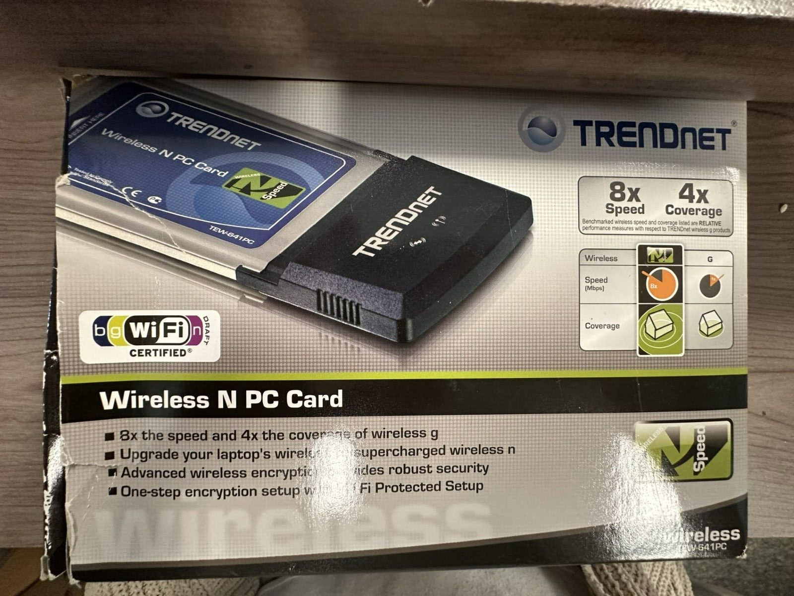 Trendnet TEW-641 Wireless N PC Card WIFI 8x Speed 4x Coverage