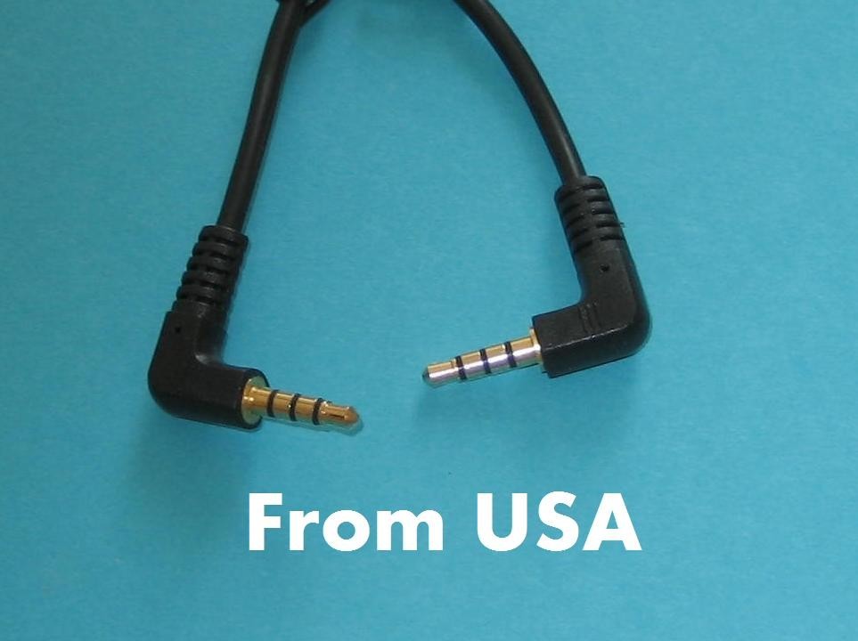 2 Pack 1 ft  12 inchs Slim 3.5mm  Both Right Angle Stereo Audio Cable Male Male