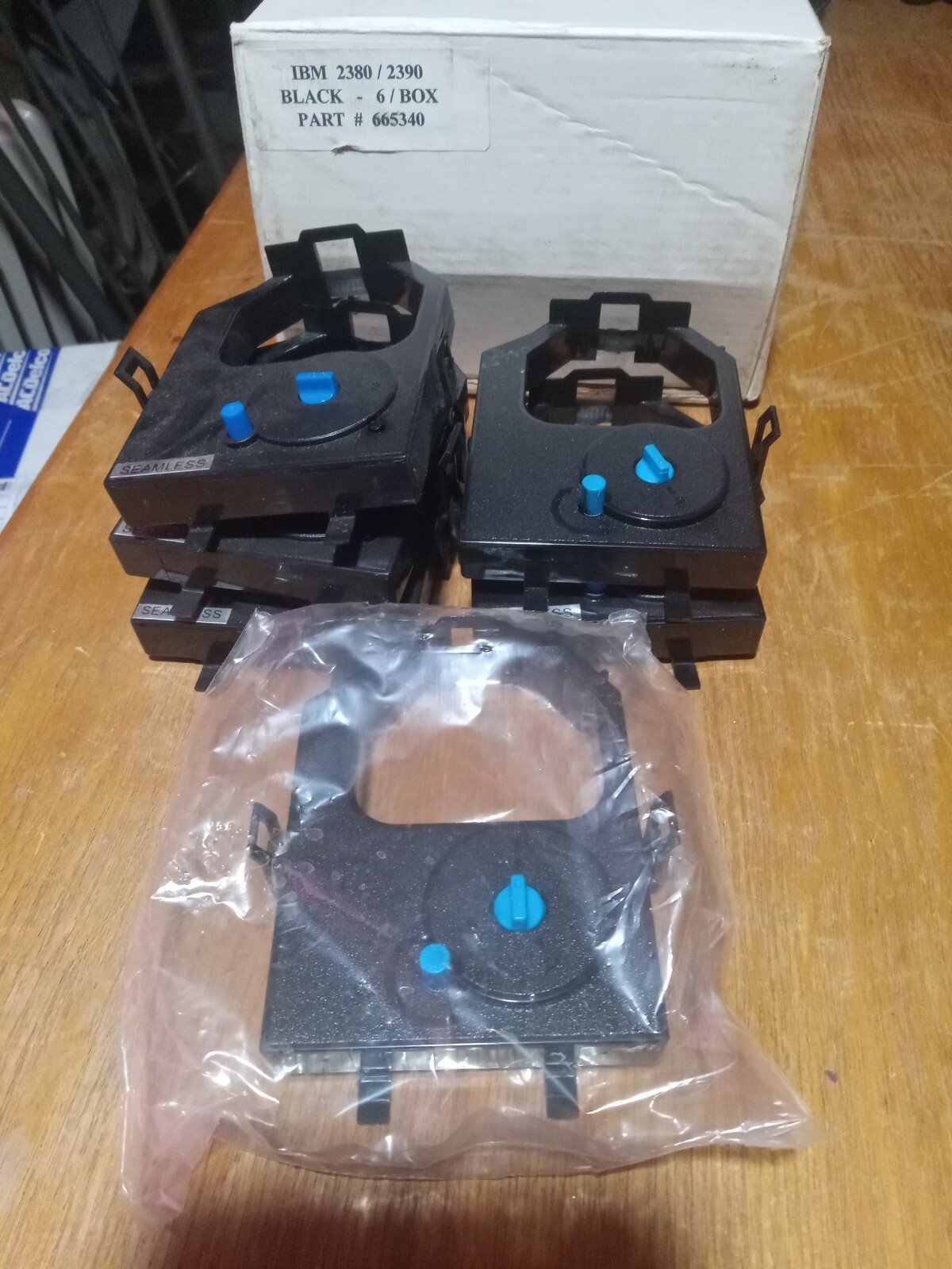 Lot Of 6 IBM 2380/2390 Black Ink Printer Ribbon Part # 665340
