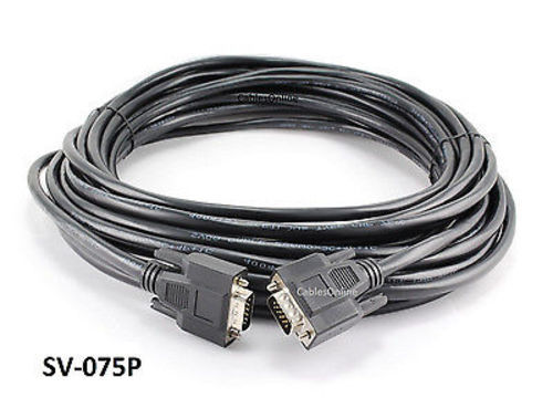 75ft Plenum (CMP) HD15 Super VGA Male/Male In-Wall Rated Monitor Cable, SV-075P