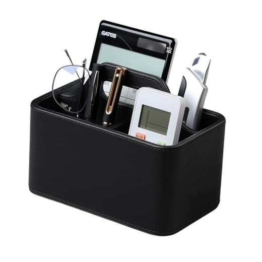 Remote Control Holder, Portable Desk Remote Organizer Black