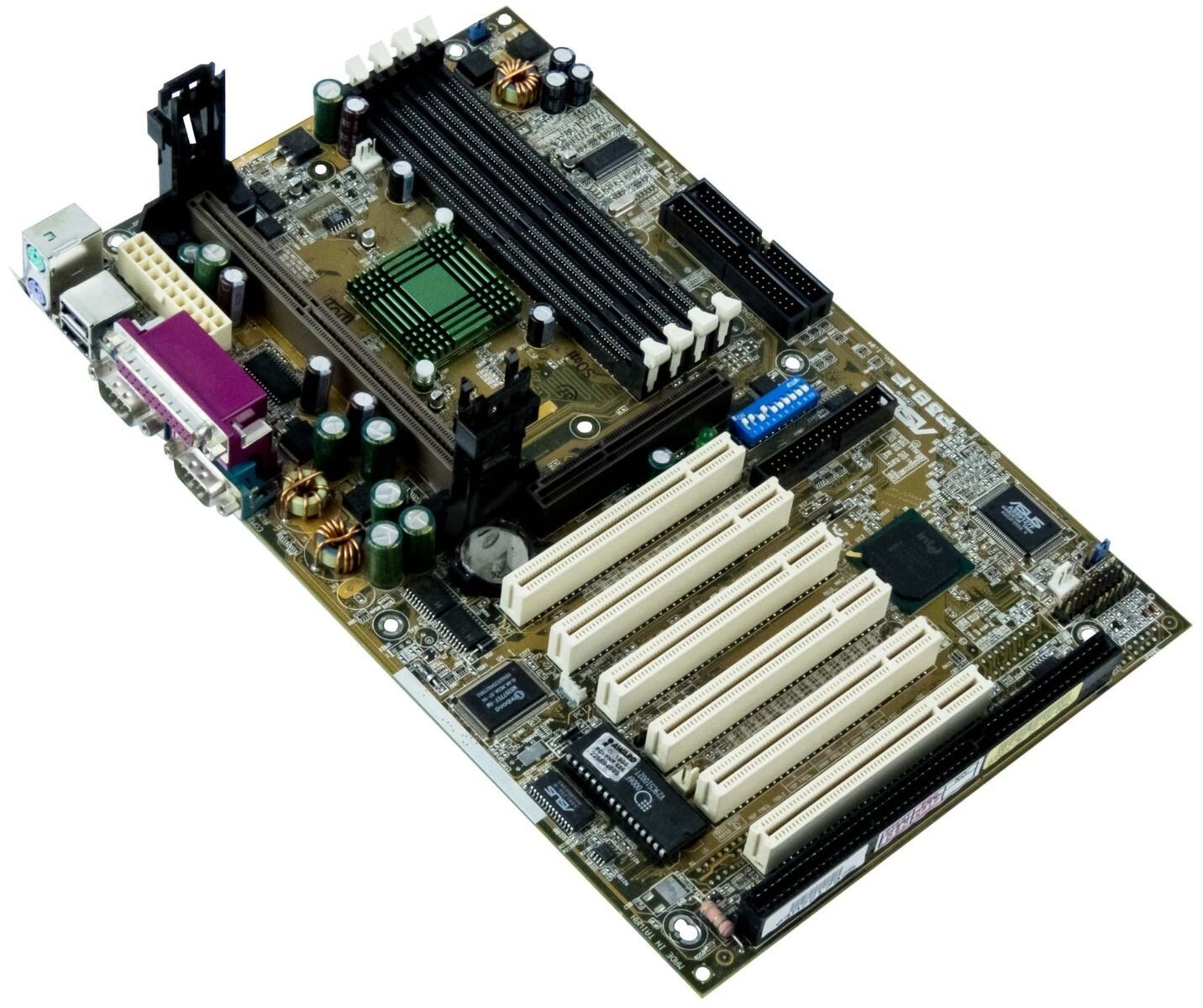 ASUS P3B-F Slot 1 ATX Mainboard 3x Memory Slots AGP PCI ISA SDRAM