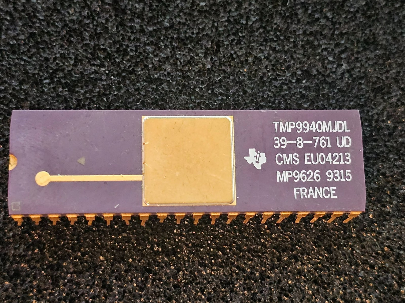 NOS RARE TMS9940MJDL 16bit FRANCE 5MHz Texas Instruments vintage CPU GOLD