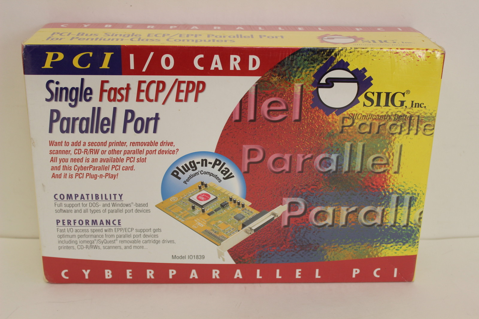 SIIG IO1839 JJ-P00112 PCI CYBERPARALLEL I/O CARD ECP/EPP NEW