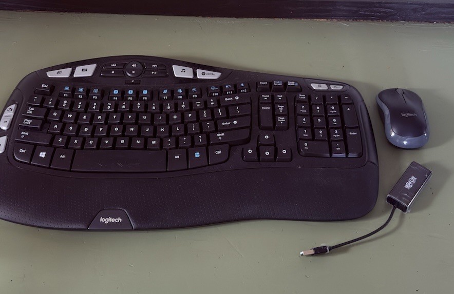 Logitech M510 Mouse K350 Wave Wireless Keyboard Unifying Receiver w/ Dongle