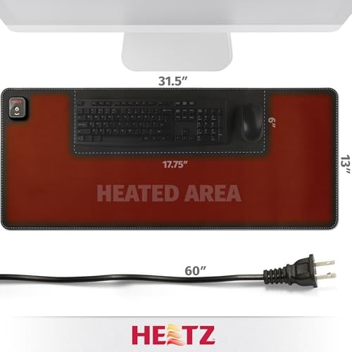 HEETZ HEATED DESK PAD, LARGE - BLACK