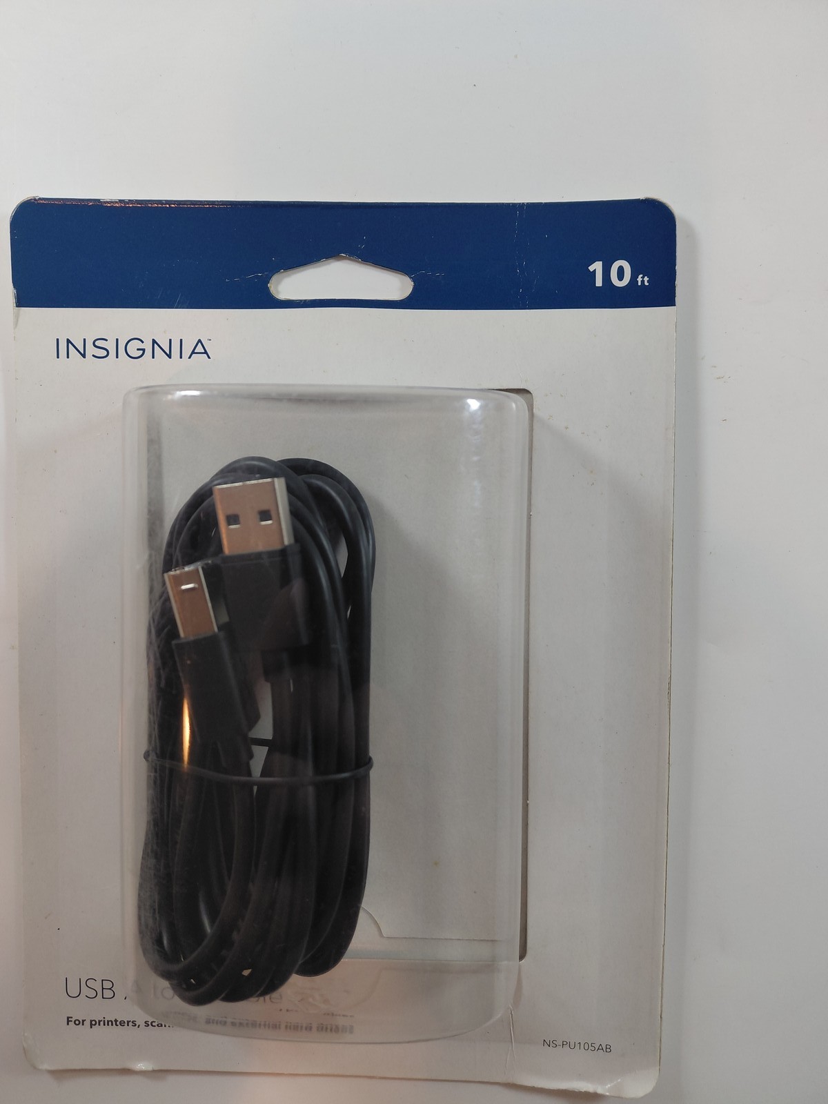 Insignia 10ft USB A to B Cable for Printers, Scanners, Hard Drives - NS-PU105AB