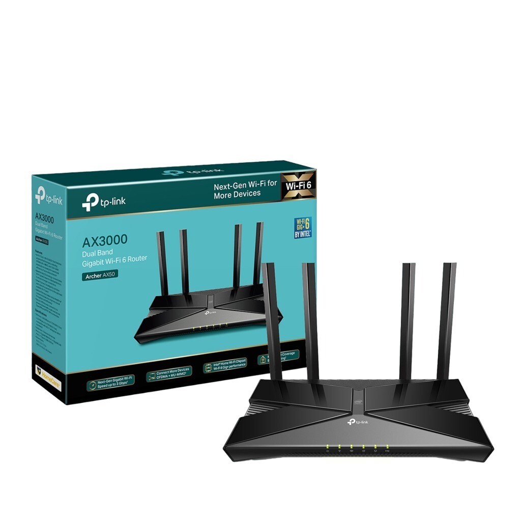 Tp-link AX3000 Wifi 6 Router 802.11ax Archer Ax50 Internet Router - New Open Box