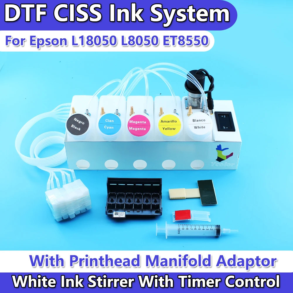 DTF Convert Kit CISS Printhead Adaptor Manifold For L18050 ET8550 XP600 L8050