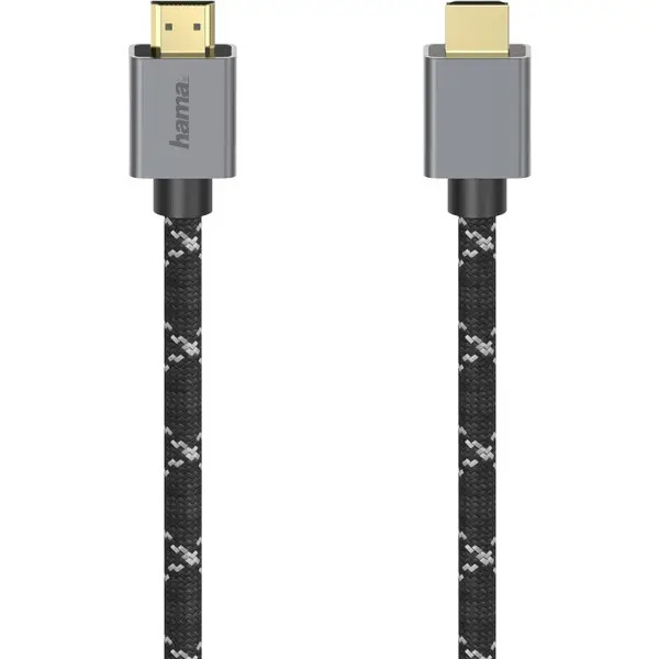 Hama 200504 HDMI Cable HDMI-A Plug, HDMI-A Plug 2.00m Gray, Black 00 UHD 8K;