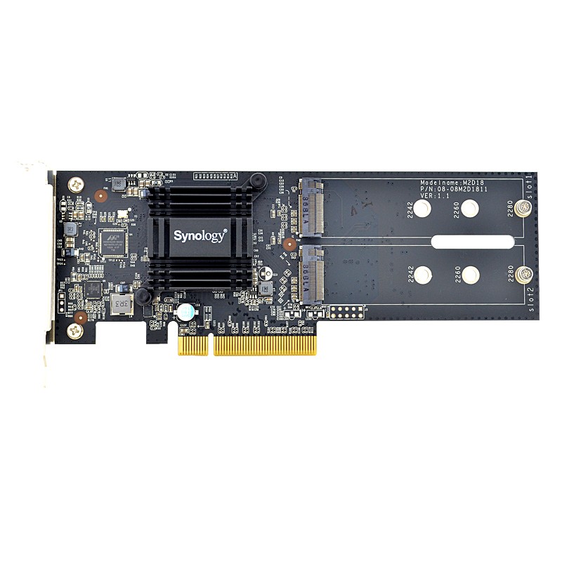 Synology M2D18 M.2 NVMe SSD PCIe 2.0 x8 Adapter Card 08-08M2D1811