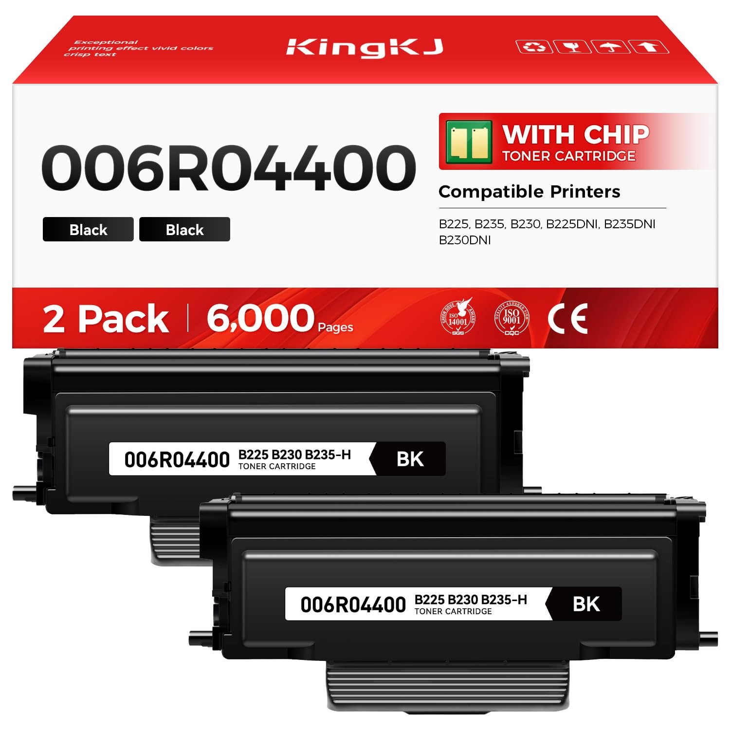 006R04400 HighYield Toner Cartridge B230 B225 B235 Black 2Pack Replacement