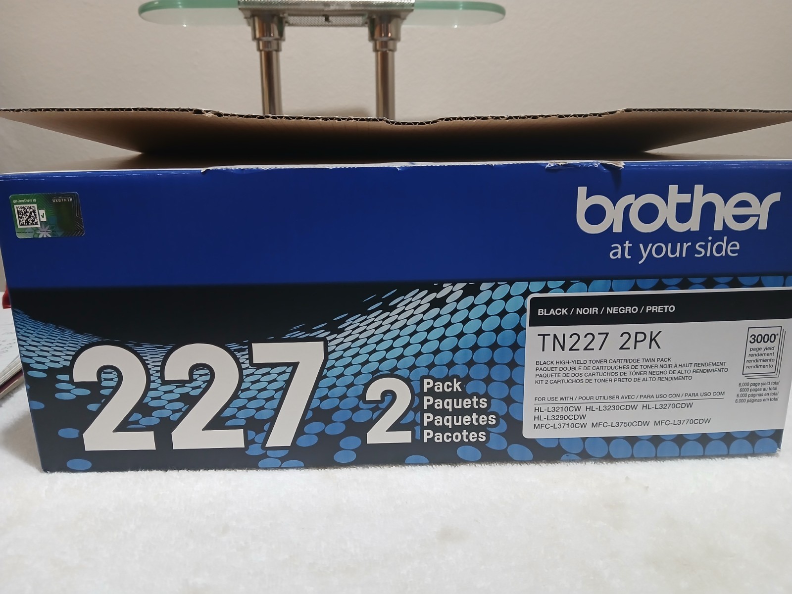 Brother TN227 High-Yield Toner Cartridge - Black, Pack of 2