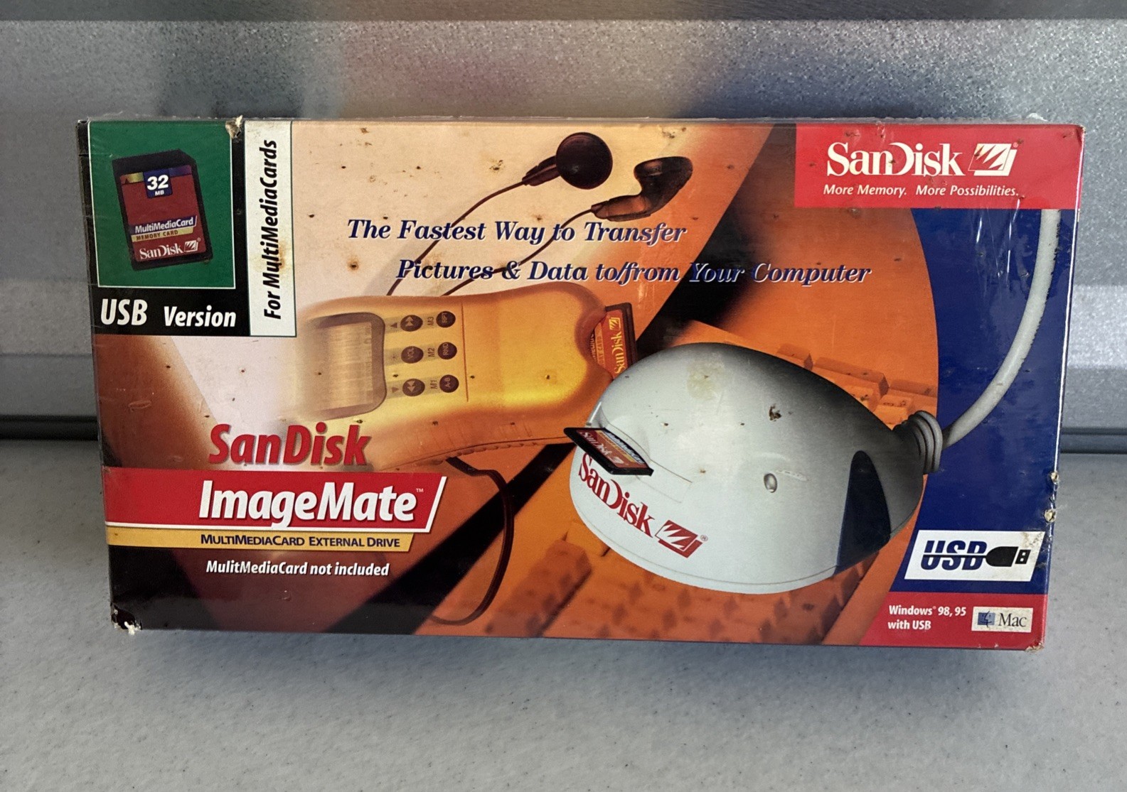 1999 SanDisk ImageMate CompactFlash USB External Drive SDDR-12-01 NEW/ Sealed