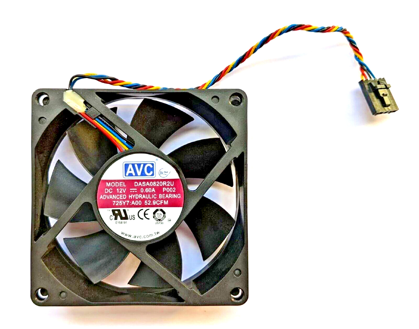 Dell Optiplex 990 AVC DASA0820R2U PVA080F12H 80x80x20mm 12V Front Fan 0725Y7